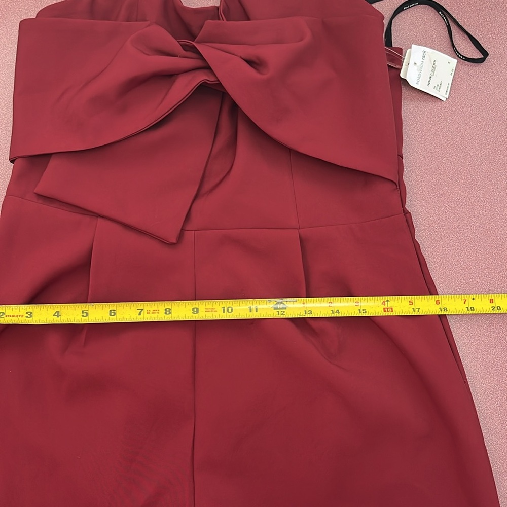 Nordstrom soieblu burgundy jumpsuit. Side zip. twist front, wide leg crop, NWT! - Picture 10 of 10